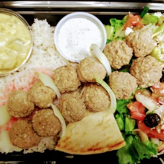 Kofteh Kabob Plate (Not Gluten Free)