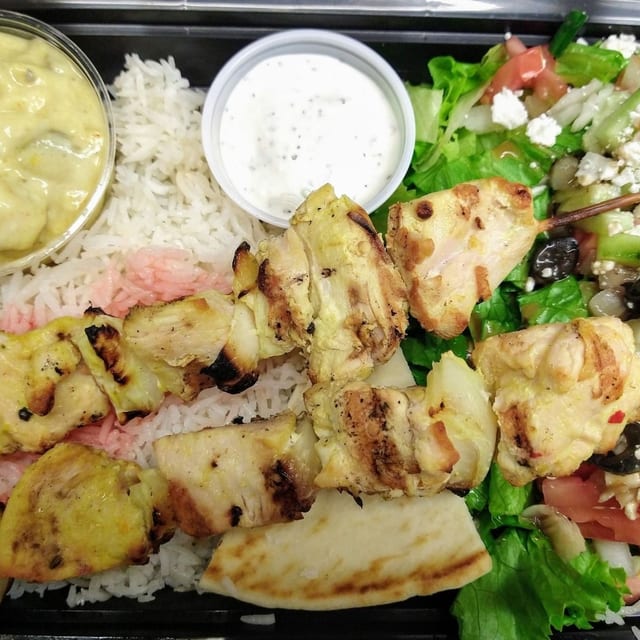 Falafel and Kofteh Kabob Plate (not gluten free).