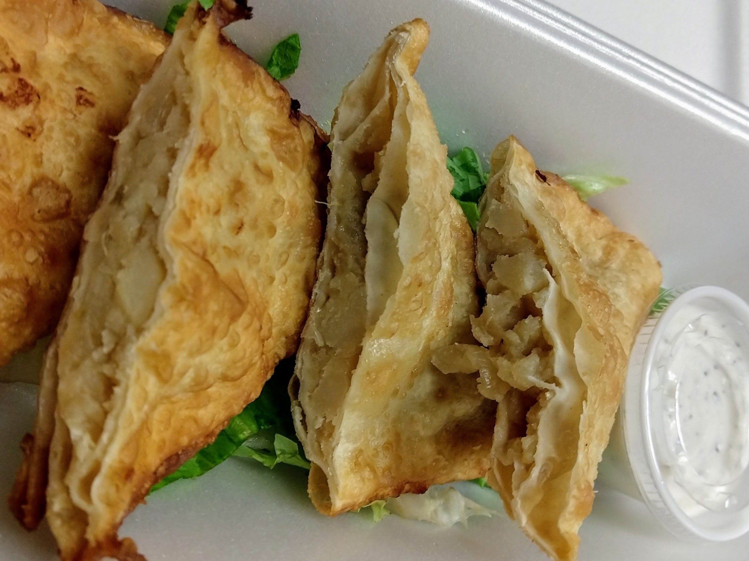 Vegetarian Potato Samosa.