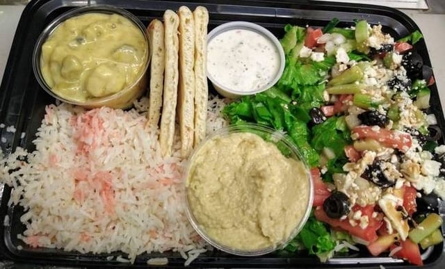 Chicken and Hummus Plate.